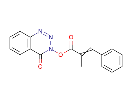 Molecular Structure of 442516-55-4 (3-hydroxy-3,4-dihydrobenzotriazin-4-onyl α-methylcinnamate)