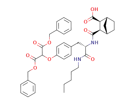 2-(4-{(S)-2-[((1S,2R,3S,4R)-3-Carboxy-bicyclo[2.2.1]heptane-2-carbonyl)-amino]-2-pentylcarbamoyl-ethyl}-phenoxy)-malonic acid dibenzyl ester