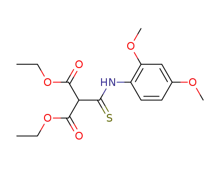 Molecular Structure of 506436-23-3 (diethyl (2,4-dimethoxyphenyl)thiocarbamoylmalonate)