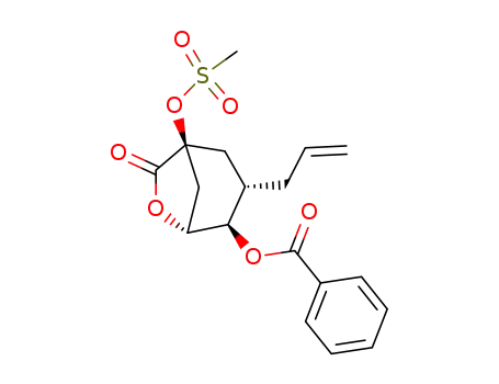 6-Oxabicyclo[3.2.1]octan-7-one,
4-(benzoyloxy)-1-[(methylsulfonyl)oxy]-3-(2-propenyl)-, (1S,3S,4R,5R)-