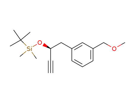 Molecular Structure of 253350-39-9 (3-(S)-t-butyldimethylsilyloxy-4-(3-methoxymethylphenyl)-1-butyne)