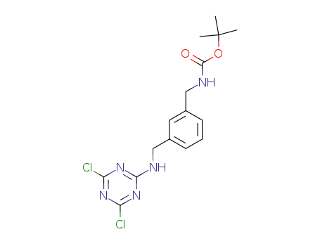 {3-[(4,6-dichloro-[1,3,5]triazin-2-ylamino)-methyl]-benzyl}-carbamic acid <i>tert</i>-butyl ester