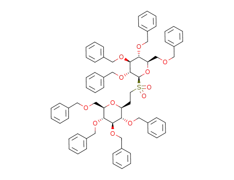 S,S-dioxo-3,7-anhydro-4,5,6,8-tetra-O-benzyl-1-S-(2',3',4',6'-tetra-O-benzyl-β-D-glucopyranosyl)-2-deoxy-1thio-β-D-glycero-D-gulo-octitol