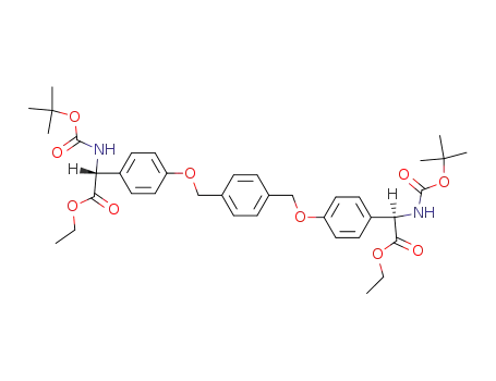 <i>tert</i>-butoxycarbonylamino-(4-{4-[4-(<i>tert</i>-butoxycarbonylamino-ethoxycarbonyl-methyl)-phenoxymethyl]-benzyloxy}-phenyl)-acetic acid ethyl ester