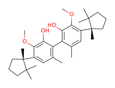 3,3'-Dimethoxy-6,6'-dimethyl-4,4'-bis-((S)-1,2,2-trimethyl-cyclopentyl)-biphenyl-2,2'-diol