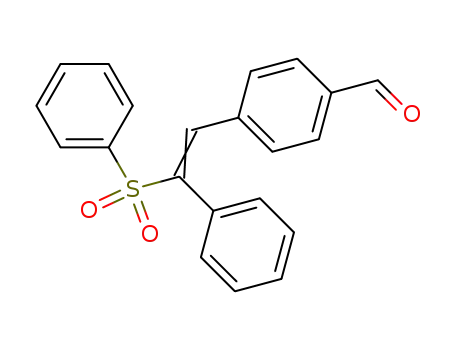 Molecular Structure of 530158-31-7 (Benzaldehyde, 4-[2-phenyl-2-(phenylsulfonyl)ethenyl]-)