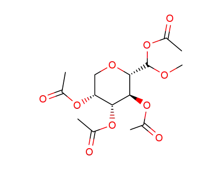Molecular Structure of 354150-48-4 (methyl 1,3,4,5-tetra-O-acetyl-2,6-anhydro-D-mannose hemiacetal)