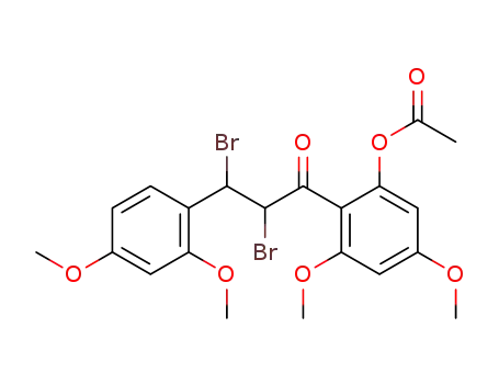 acetic acid 2-[2,3-dibromo-3-(2,4-dimethoxy-phenyl)-propionyl]-3,5-dimethoxy-phenyl ester