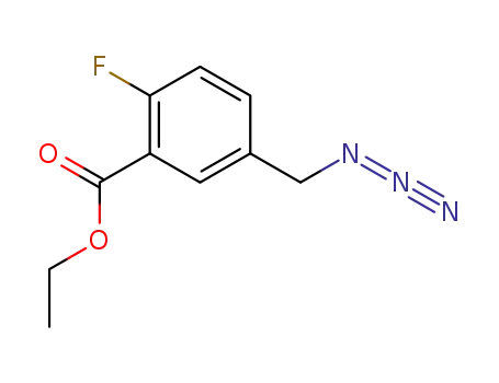 Molecular Structure of 496842-05-8 (Benzoic acid, 5-(azidomethyl)-2-fluoro-, ethyl ester)