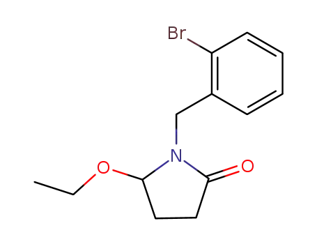 Molecular Structure of 115363-87-6 (2-Pyrrolidinone, 1-[(2-bromophenyl)methyl]-5-ethoxy-)