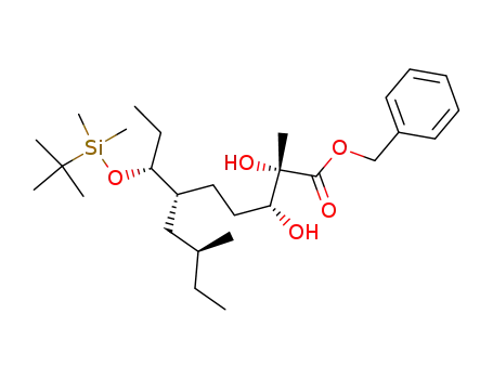 Decanoic acid,
6-[(1R)-1-[[(1,1-dimethylethyl)dimethylsilyl]oxy]propyl]-2,3-dihydroxy-2,8-
dimethyl-, phenylmethyl ester, (2S,3R,6R,8S)-