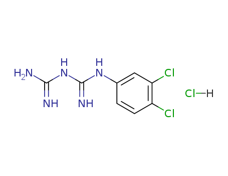Imidodicarbonimidicdiamide, N-(3,4-dichlorophenyl)-, hydrochloride (1:1) cas  21703-08-2