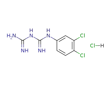 Molecular Structure of 21703-08-2 (1-(3 4-DICHLOROPHENYL)BIGUANIDE  HYDROC&)