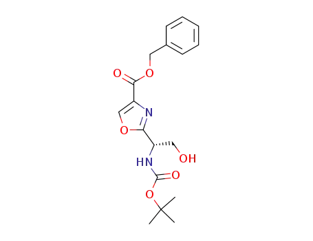 2-(1-<i>tert</i>-butoxycarbonylamino-2-hydroxy-ethyl)-oxazole-4-carboxylic acid benzyl ester