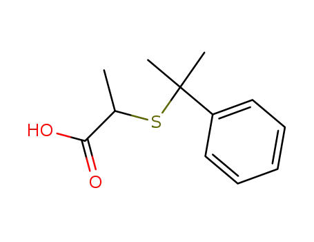 Molecular Structure of 40201-77-2 (2-[(2-phenylpropan-2-yl)thio]propanoic acid)