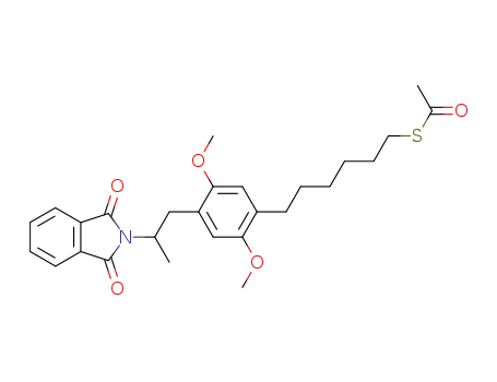 Ethanethioic acid,
S-[6-[4-[2-(1,3-dihydro-1,3-dioxo-2H-isoindol-2-yl)propyl]-2,5-dimethoxy
phenyl]hexyl] ester