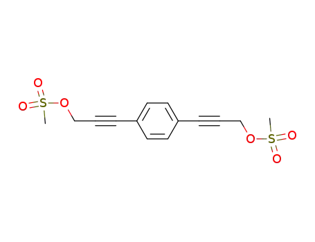 Molecular Structure of 569673-29-6 (2-Propyn-1-ol, 3,3'-(1,4-phenylene)bis-, dimethanesulfonate)
