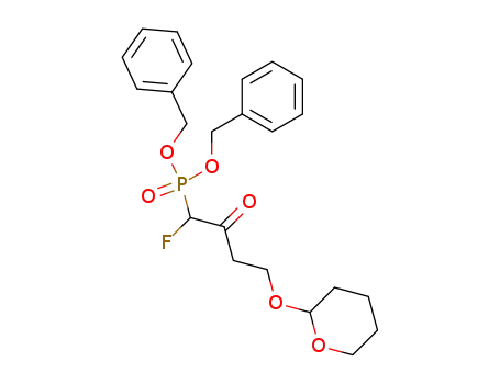 dibenzyl [1-fluoro-2-oxo-4-(tetrahydro-2H-pyranyloxy)butyl]phosphonate