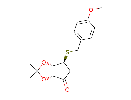 (2R,3S,4S)-4-(p-methoxybenzyl)thio-2,3-(isopropylidenedioxy)-1-cyclopentanone