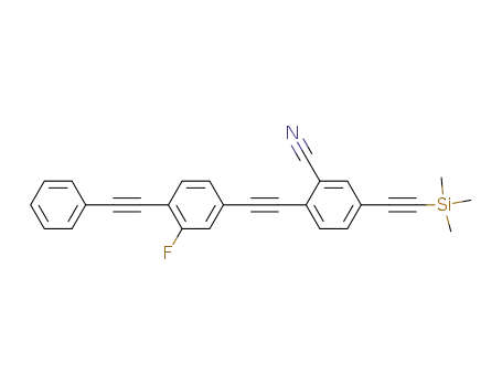 2-(3-fluoro-4-phenylethynylphenylethynyl)-5-trimethylsilanylethynyl-benzonitrile