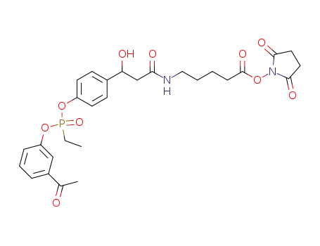 5-(3-{4-[(3-acetyl-phenoxy)-ethyl-phosphinoyloxy]-phenyl}-3-hydroxy-propionylamino)-pentanoic acid 2,5-dioxo-pyrrolidin-1-yl ester
