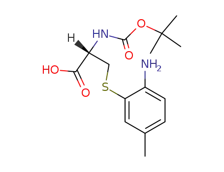 (S)-S-(5-methyl-2-aminophenyl)-N-(tert-butyloxycarbonyl)cysteine