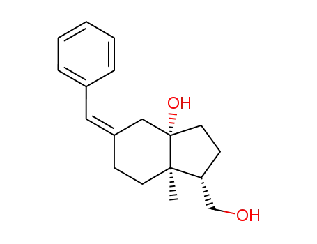 Molecular Structure of 392234-92-3 ((1S,3aS,7aR)-1-hydroxymethyl-5-[(Z)-benzyliden]-7a-methylperhydroinden-3a-ol)