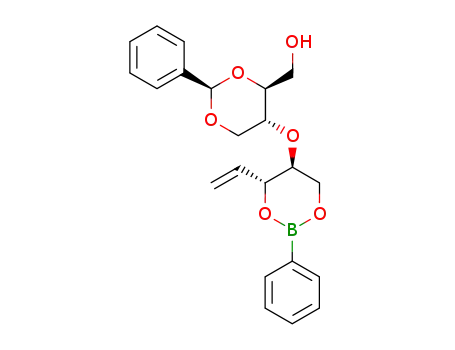 Molecular Structure of 475641-71-5 ([(2R,4S,5R)-2-Phenyl-5-((4R,5S)-2-phenyl-4-vinyl-[1,3,2]dioxaborinan-5-yloxy)-[1,3]dioxan-4-yl]-methanol)