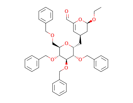 (2R,4R)-4-(2',6'-anhydro-3',4',5',7'-tetra-O-benzyl-1'-deoxy-D-glycero-D-ido-heptitol-1'-yl)-2-ethoxy-6-formyl-3,4-dihydro-2H-pyran