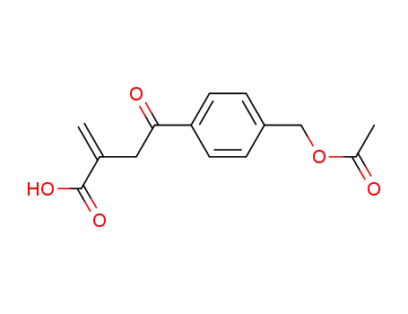 Molecular Structure of 485817-69-4 (4-(4-acetoxymethylphenyl)-2-methylene-4-oxobutanoic acid)