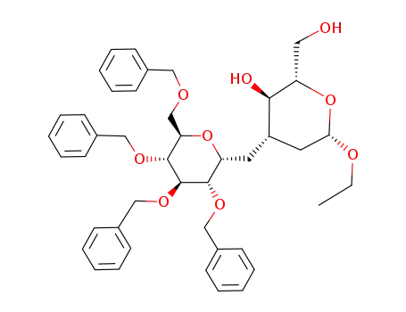 (2S,3R,4S,6S)-6-Ethoxy-2-hydroxymethyl-4-((2R,3S,4R,5R,6R)-3,4,5-tris-benzyloxy-6-benzyloxymethyl-tetrahydro-pyran-2-ylmethyl)-tetrahydro-pyran-3-ol