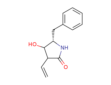 2-PYRROLIDIN-1-YLNE,3-VINYL-4-HYDROXY-5-BENZYL-,(5S)-