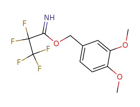 Molecular Structure of 212051-23-5 (3,4-dimethoxybenzyl 2,2,3,3,3-pentafluoropropionimidate)