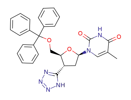 Thymidine, 3'-deoxy-3'-(1H-tetrazol-5-yl)-5'-O-(triphenylmethyl)-