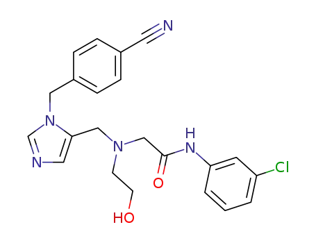 Acetamide,
N-(3-chlorophenyl)-2-[[[1-[(4-cyanophenyl)methyl]-1H-imidazol-5-yl]meth
yl](2-hydroxyethyl)amino]-