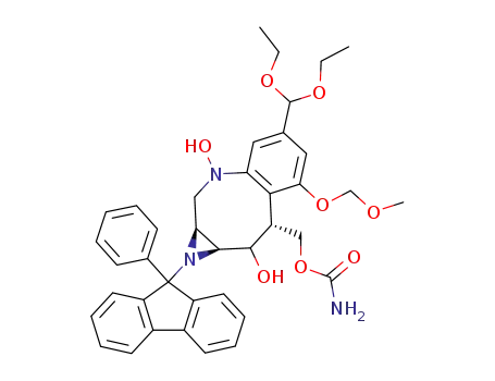 carbamic acid 5-diethoxymethyl-3,9-dihydroxy-7-methoxymethoxy-1-(9-phenyl-9<i>H</i>-fluoren-9-yl)-1a,2,3,8,9,9a-hexahydro-1<i>H</i>-1,3-diaza-benzo[<i>a</i>]cyclopropa[<i>e</i>]cycloocten-8-ylmethyl ester