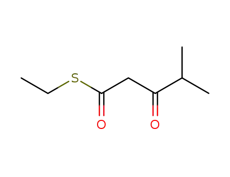 Molecular Structure of 63883-29-4 (Pentanethioic acid, 4-methyl-3-oxo-, S-ethyl ester)