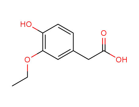 Molecular Structure of 80018-50-4 (3-ETHOXY-4-HYDROXYPHENYLACETIC ACID)
