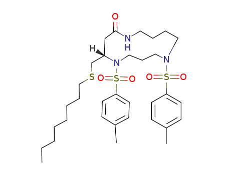 (+)-(4S)-5,9-bis[(4-methylphenyl)sulfonyl]-4-[(octylthio)methyl]-1,5,9-triazacyclotridecan-2-one