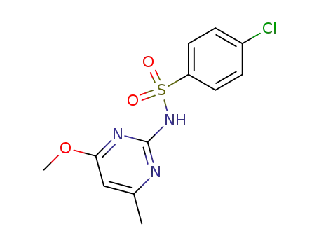 Molecular Structure of 353302-84-8 (2-(4-chlorobenzenesulfonylamido)-4-methoxy-6-methylpyrimidine)