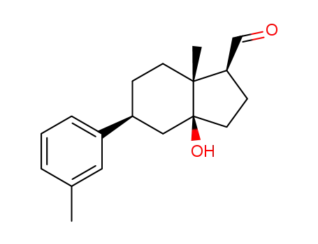 Molecular Structure of 178379-50-5 ((1S,3aS,5S,7aR)-5-(3-methylphenyl)-3a-hydroxy-7a-methylperhydroindene-1-carboxaldehyde)