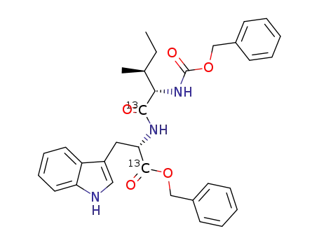 [13C<sub>2</sub>]-N-benzyloxycarbonyl-L-isoleucil-L-tryptophan benzyl ester