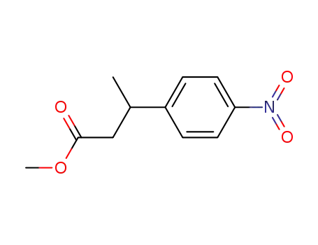 Molecular Structure of 24254-61-3 (β-Methyl-4-nitrohydrocinnamic acid methyl ester)