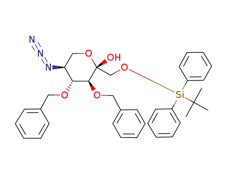 5-azido-3,4-di-O-benzyl-1-O-tert-butyldiphenylsilyl-5-deoxy-α-L-sorbopyranose