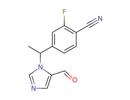 2-Fluoro-4-[1-(5-formyl-1H-imidazol-1-yl)ethyl]benzonitrile