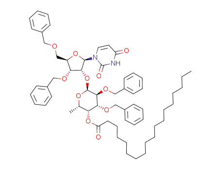 3',5'-di-O-benzyl-2'-O-(2,3-di-O-benzyl-4-O-stearoyl-α-L-fucopyranosyl)uridine