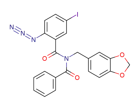 <i>N</i>-(2-azido-5-iodo-benzoyl)-<i>N</i>-benzo[1,3]dioxol-5-ylmethyl-benzamide
