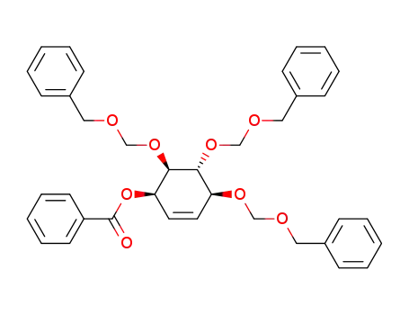 Benzoic acid (1R,4S,5R,6R)-4,5,6-tris-benzyloxymethoxy-cyclohex-2-enyl ester
