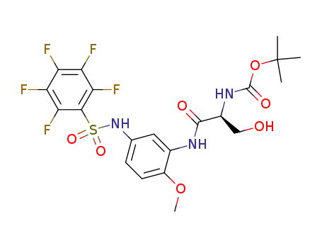 [2-hydroxy-1-(2-methoxy-5-pentafluorobenzenesulfonylamino-phenylcarbamoyl)-ethyl]-carbamic acid <i>tert</i>-butyl ester