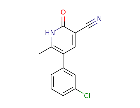 3-Pyridinecarbonitrile, 5-(3-chlorophenyl)-1,2-dihydro-6-methyl-2-oxo-
